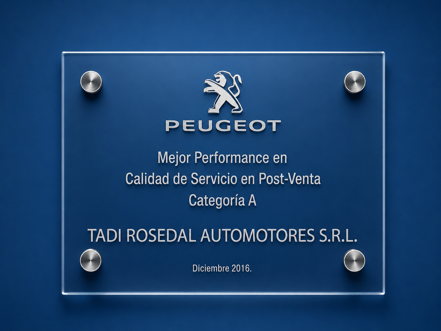 Reconocimiento Peugeot 2016